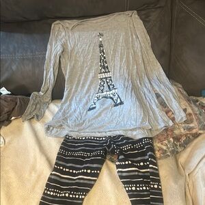 Justice Gray Long Sleeve Tee Relaxed Fit